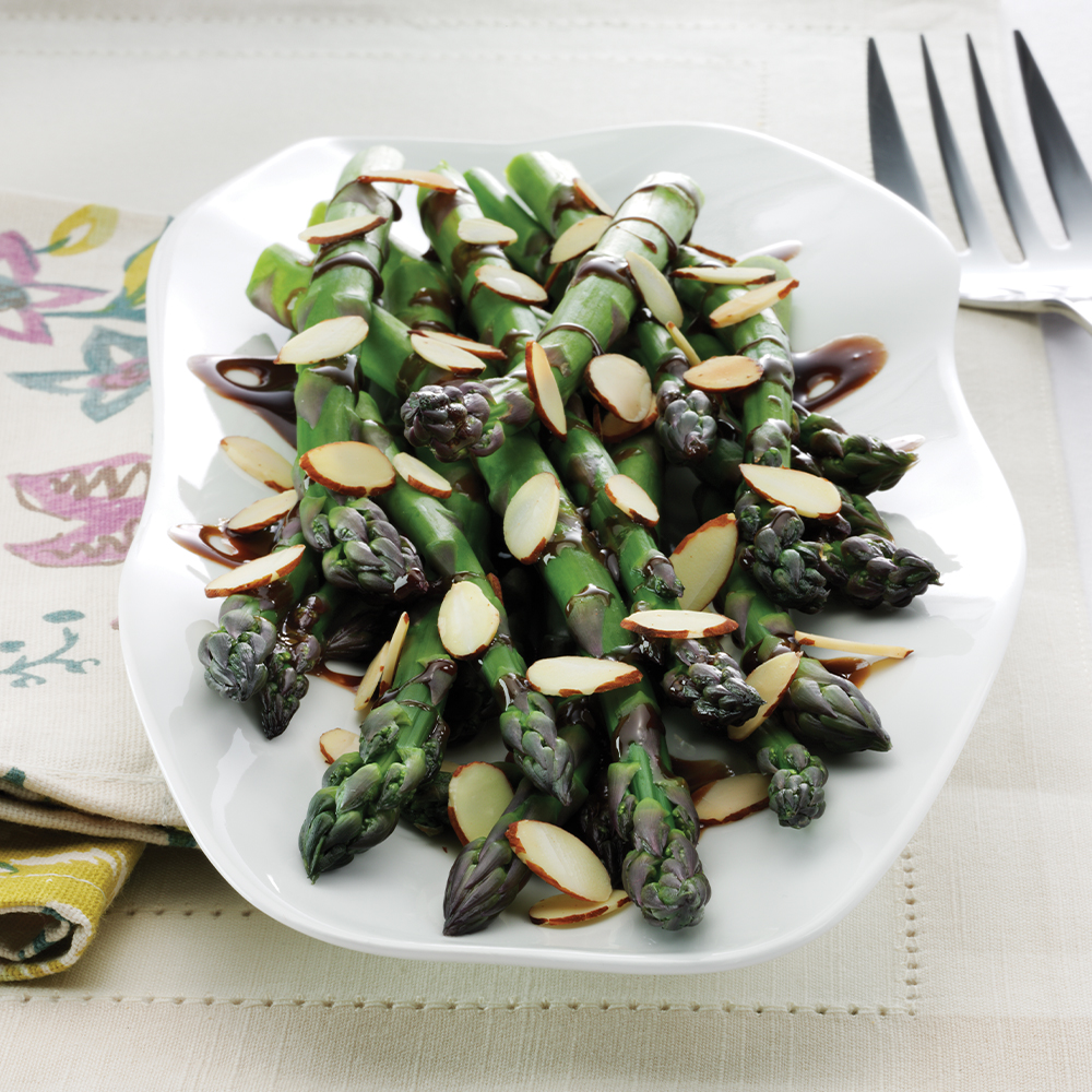 Asparagus with Balsamic Vinaigrette & Almonds