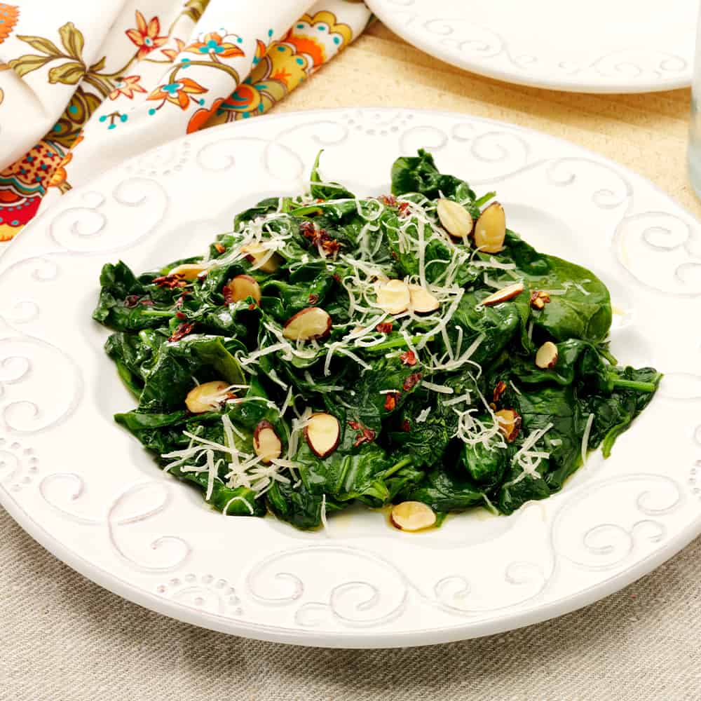 Sauteed Spinach with Almonds