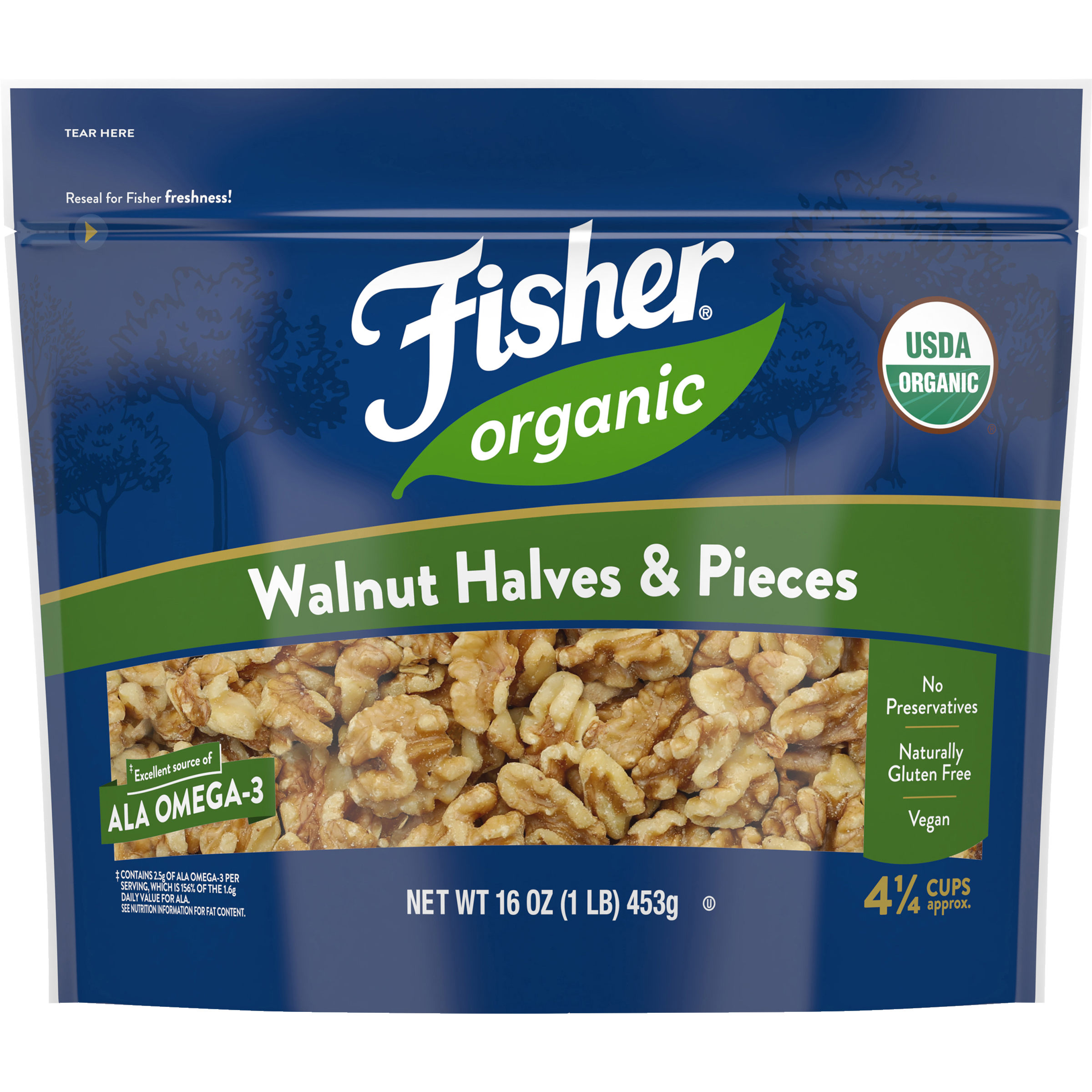 Organic Walnut Halves & Pieces, 16oz