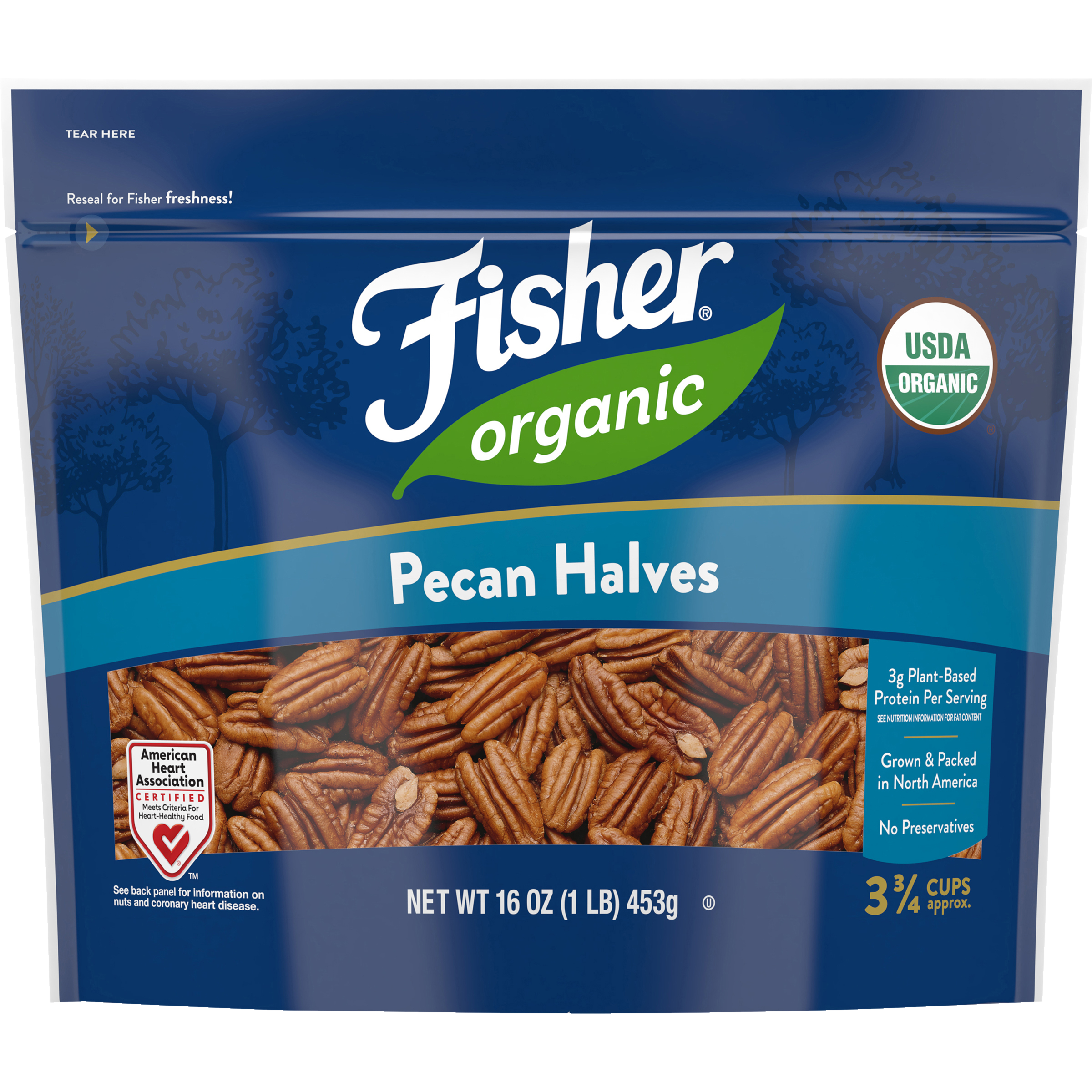 Organic Pecan Halves, 16oz